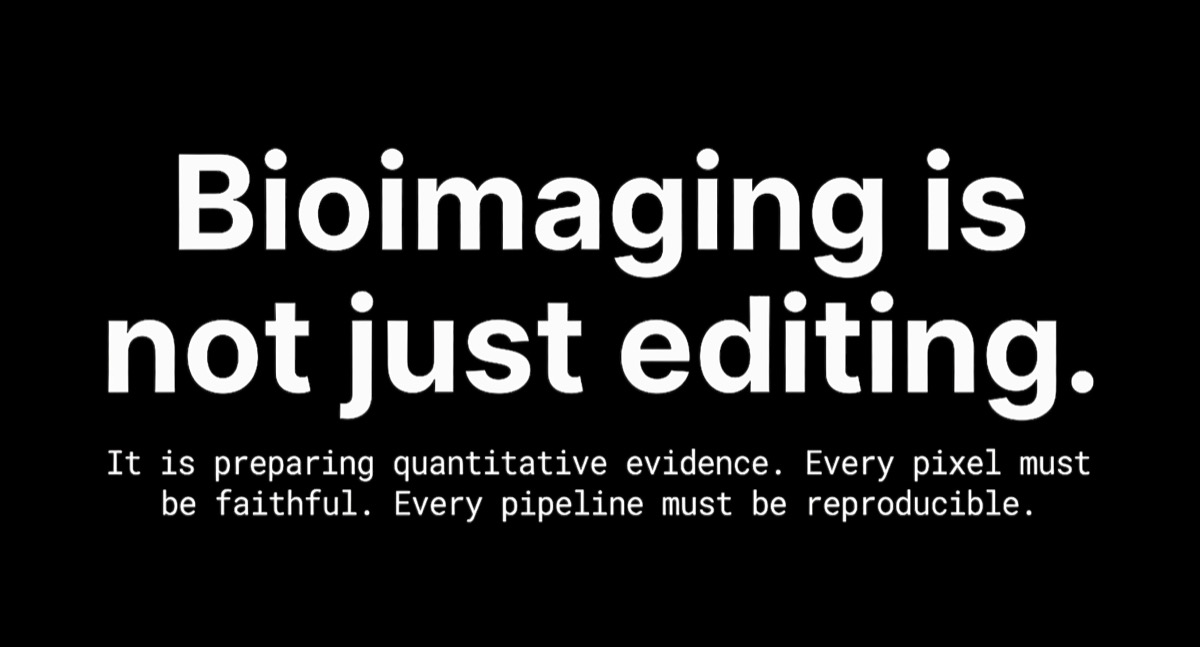 Statement on bioimaging as quantitative evidence.