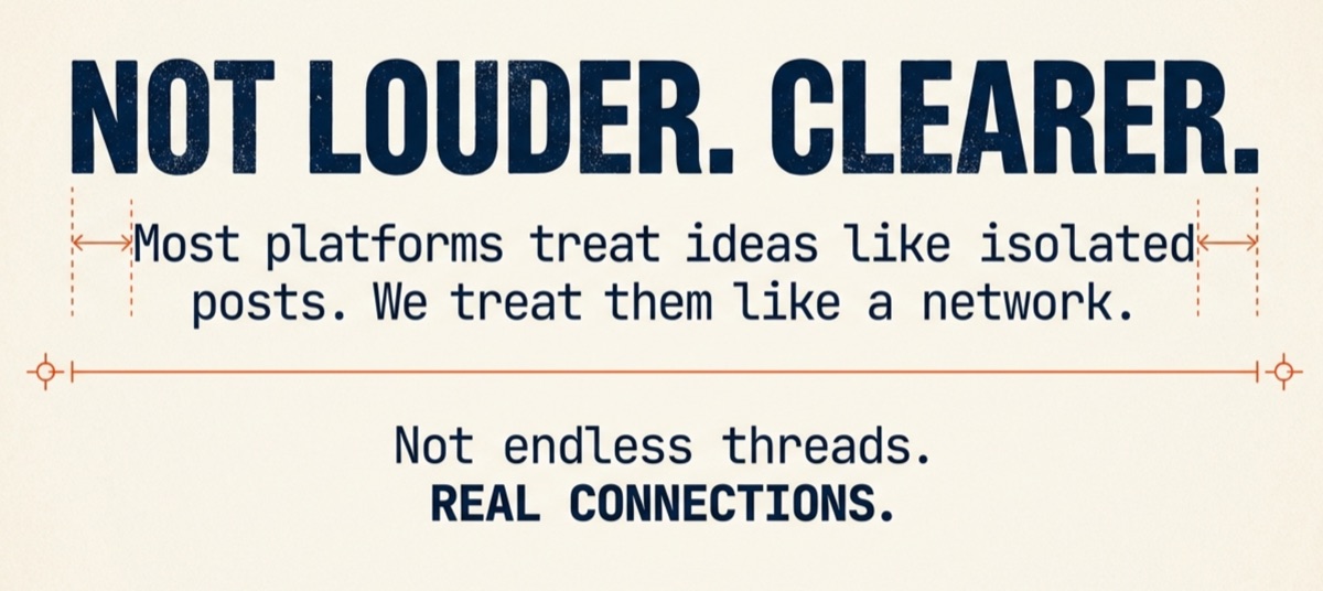 Not louder, clearer message on idea clarity.