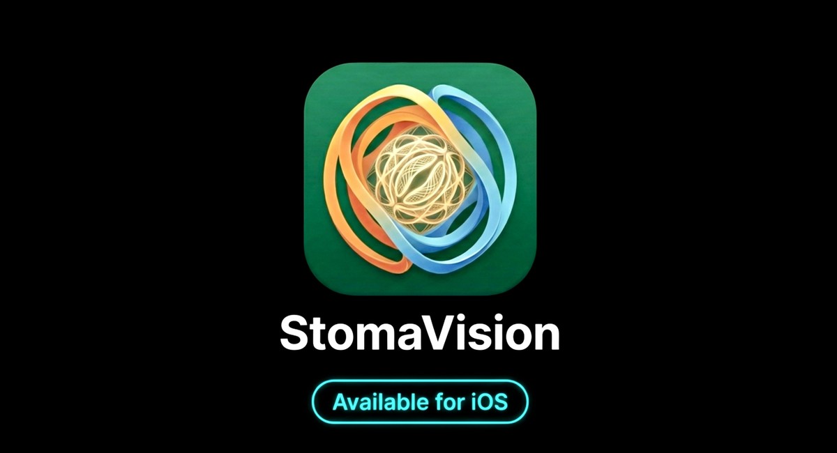 StomaVision app icon with Available for iOS badge.