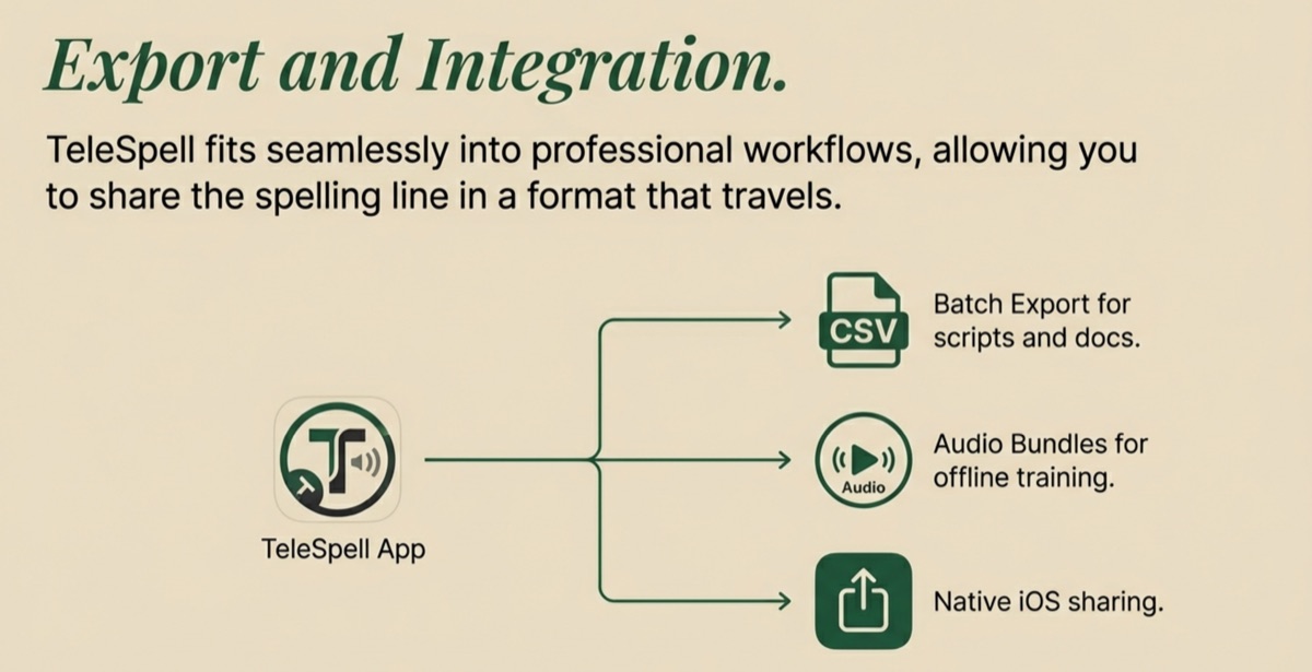 Export and integration options for teams.
