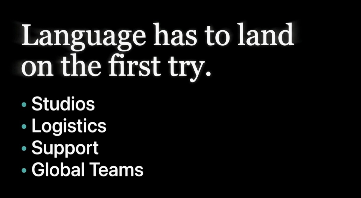 Language has to land on the first try statement with use cases.