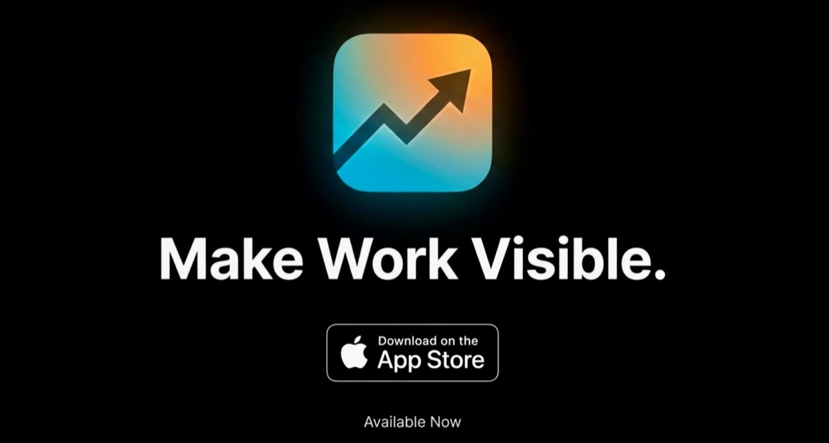Make Work Visible closing slide with App Store badge.