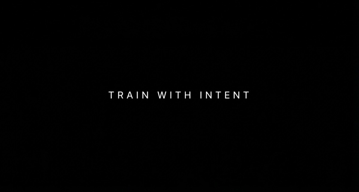 Train with intent statement on a dark background.