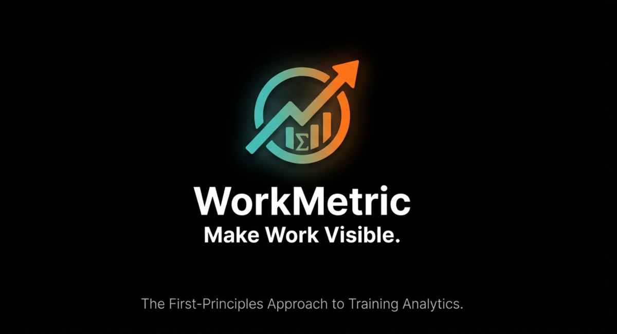 WorkMetric logo with Make Work Visible statement on a dark background.
